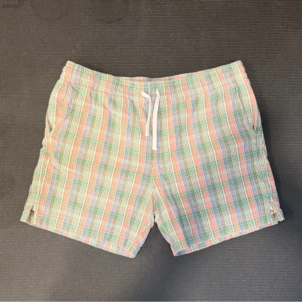 Aime Leon Dore Pastel Plaid Swim Trunks